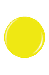 Glossy bright yellow circle nail lacquer sample color drop isolated in white background